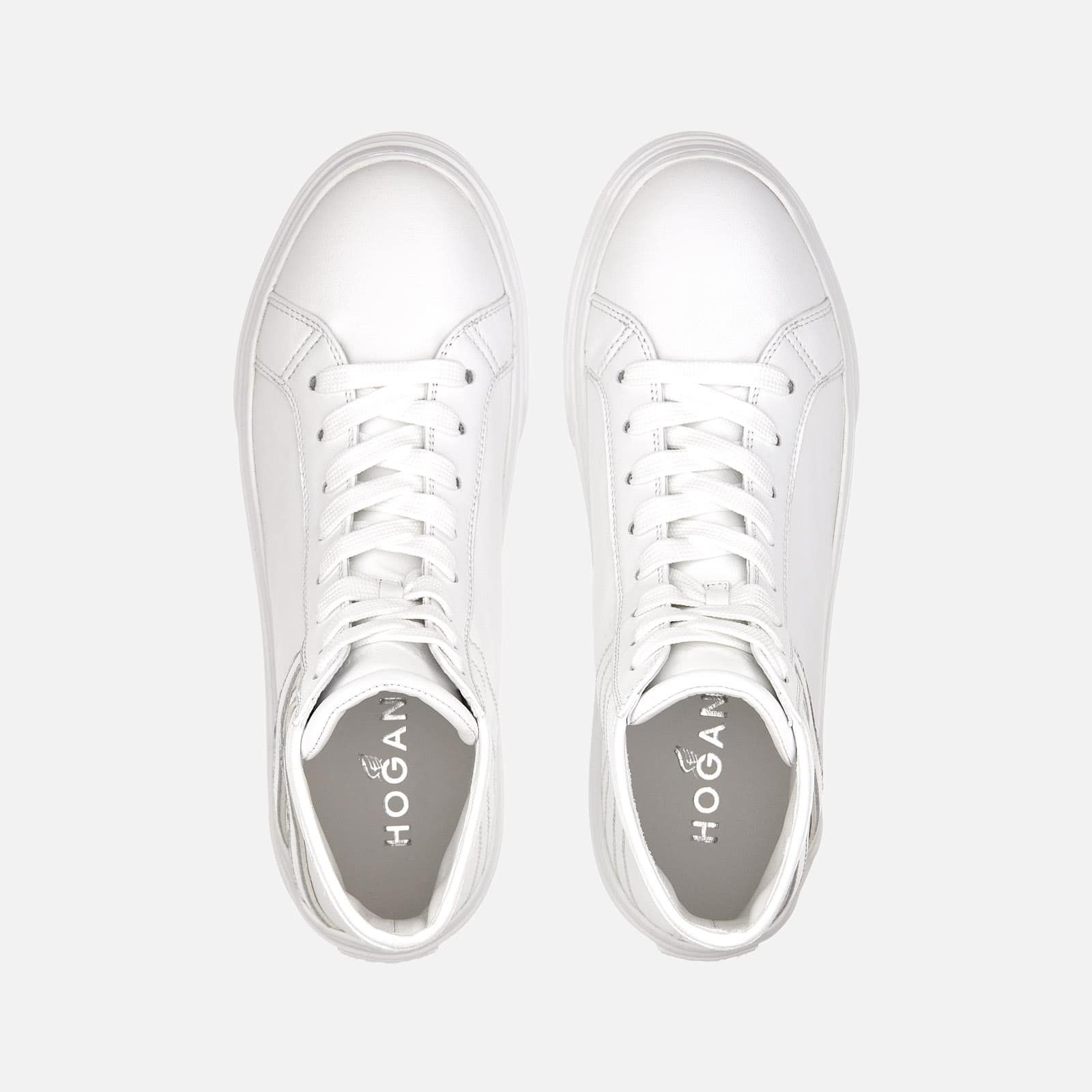 Hogan H365 High Top Flat Silver / White | 847512LUT