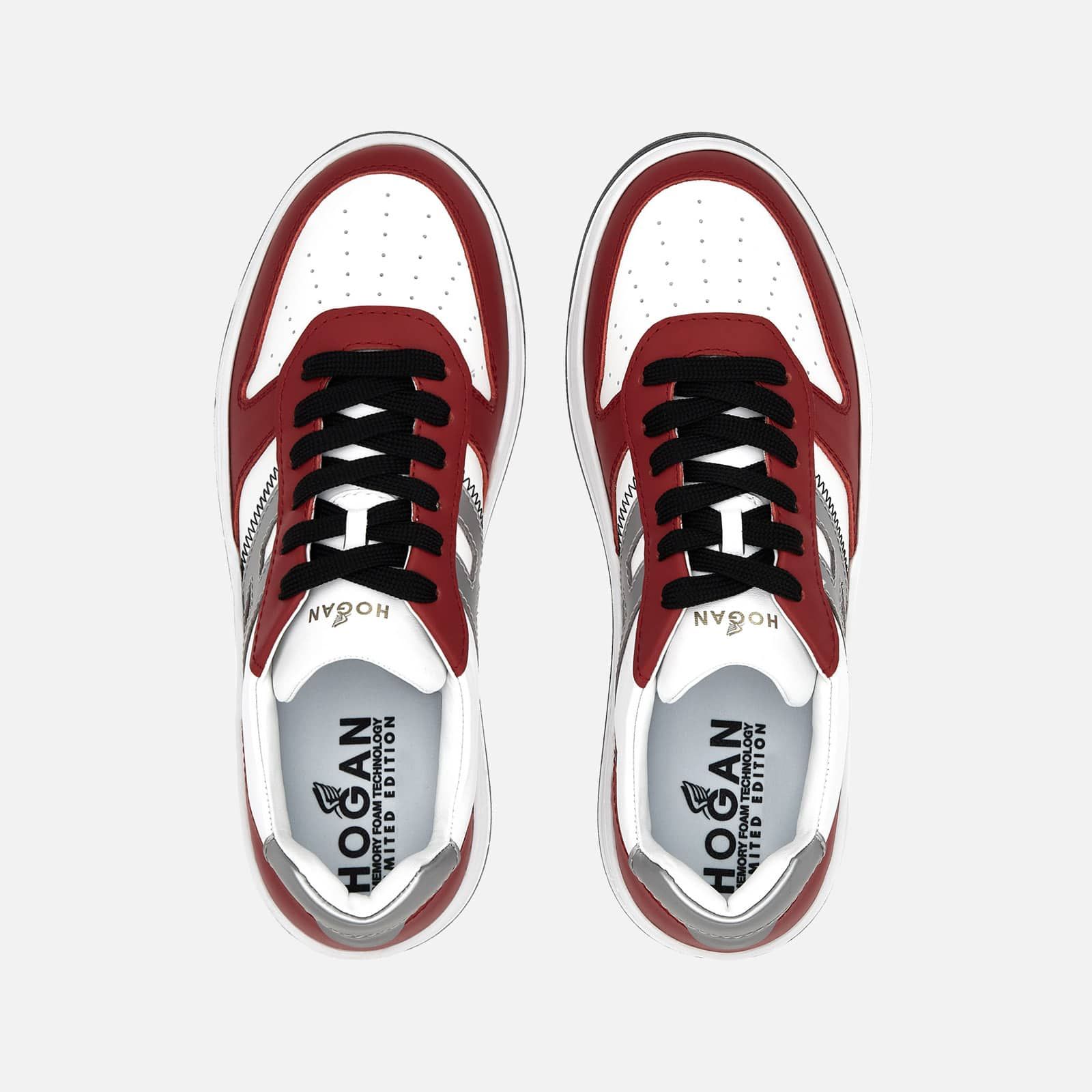 Hogan H630 Flat White / Red / Silver | 074296JRW