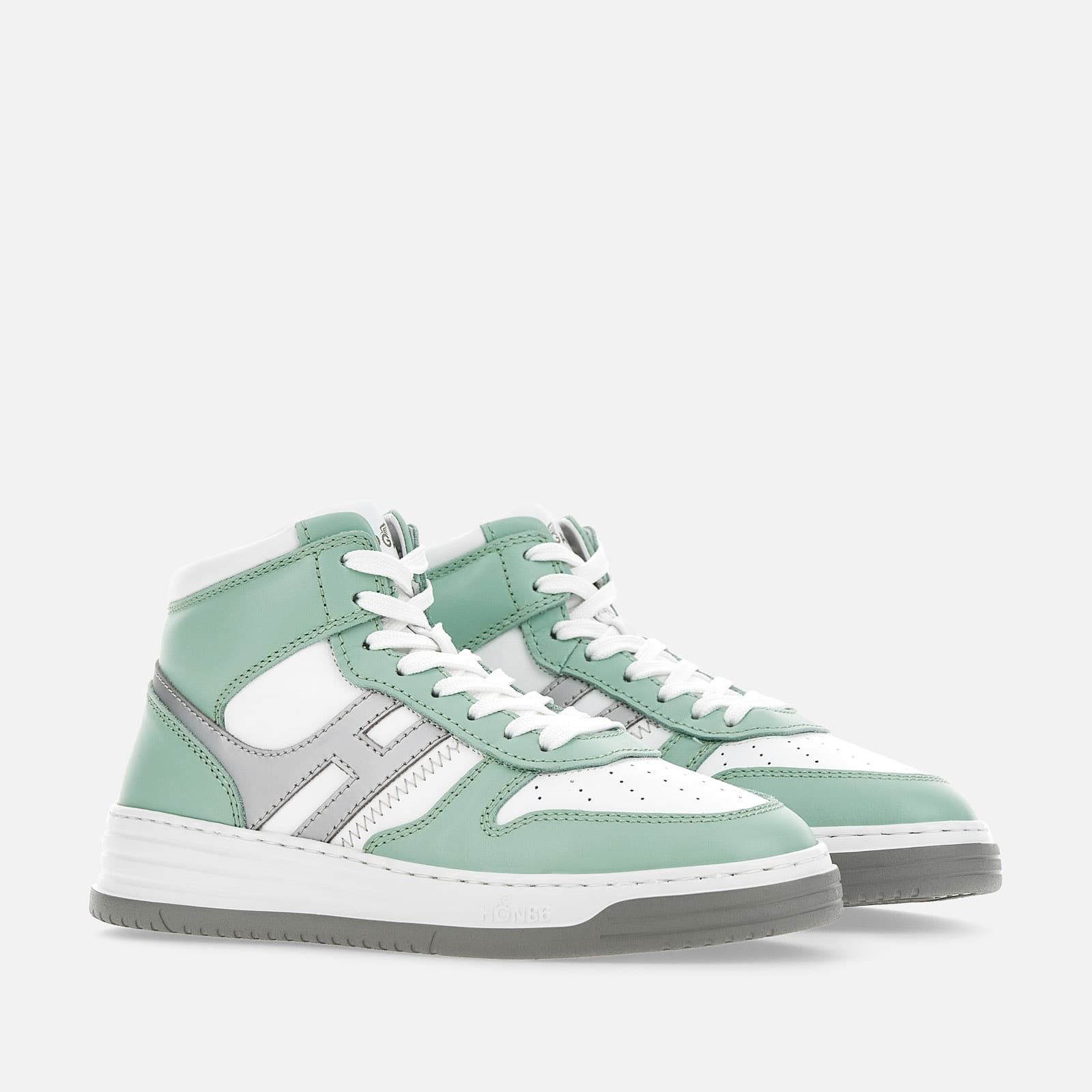 Hogan H630 High Top White / Green / Silver | 539146THG