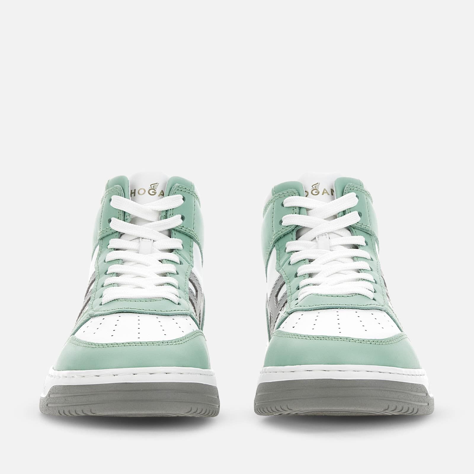 Hogan H630 High Top White / Green / Silver | 539146THG