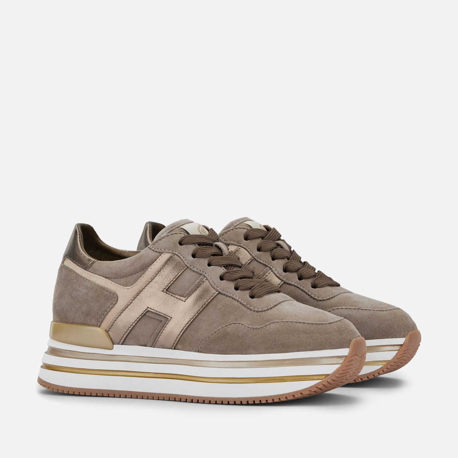 Hogan Midi H222 Brown / Gold | 589203NZS