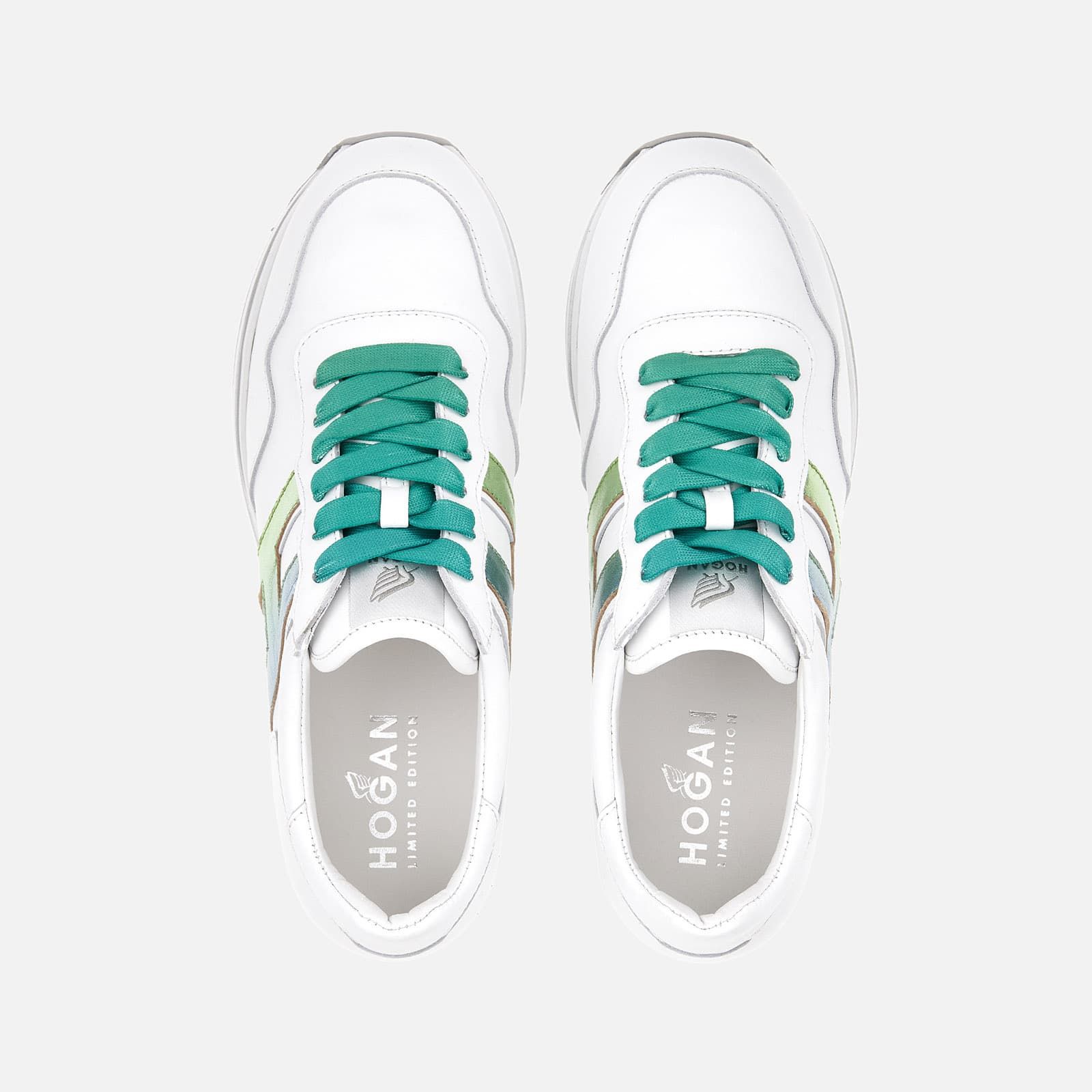 Hogan Midi H222 White / Blue / Green | 957263THL