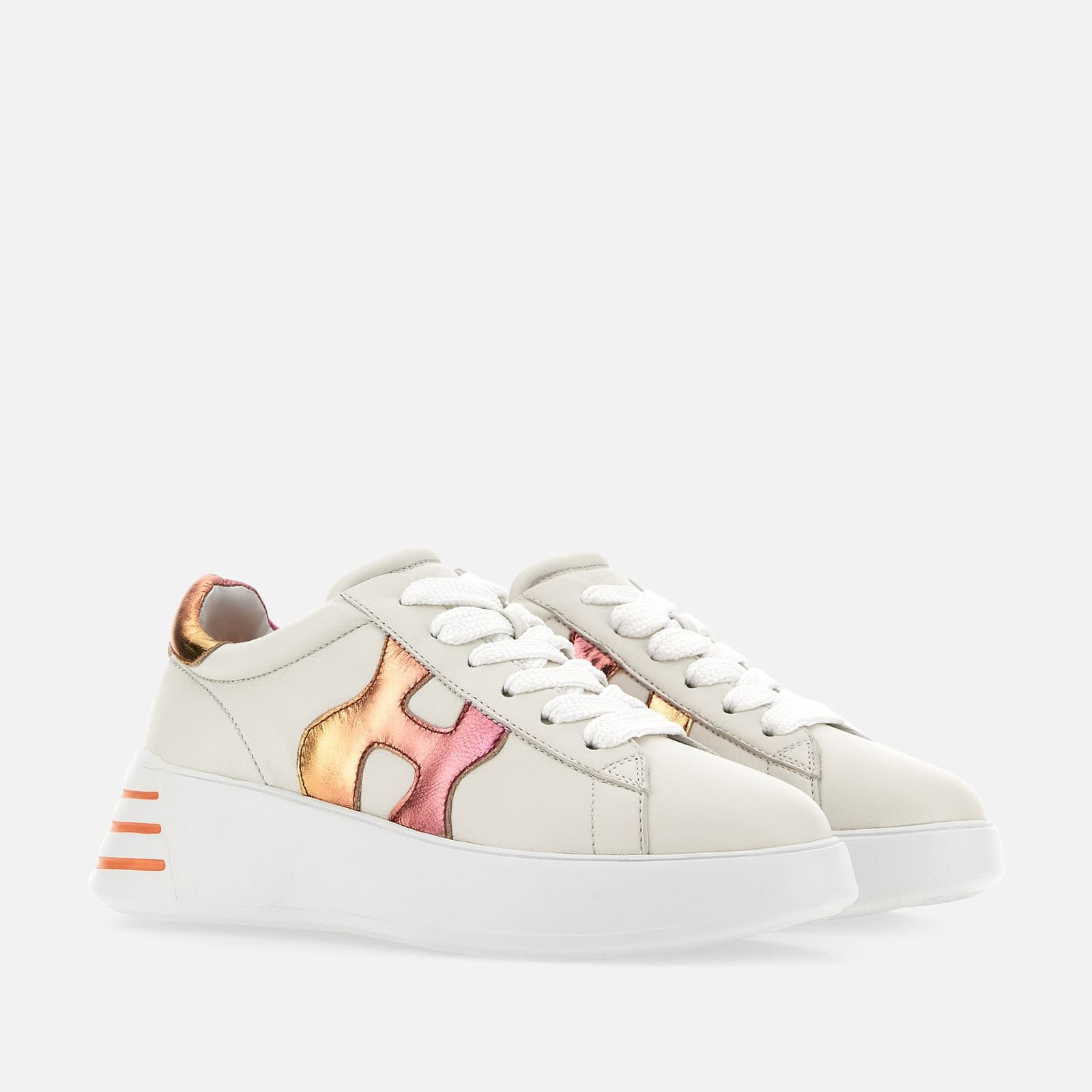 Hogan Rebel Ivory White / Pink / Orange | 741583XWB