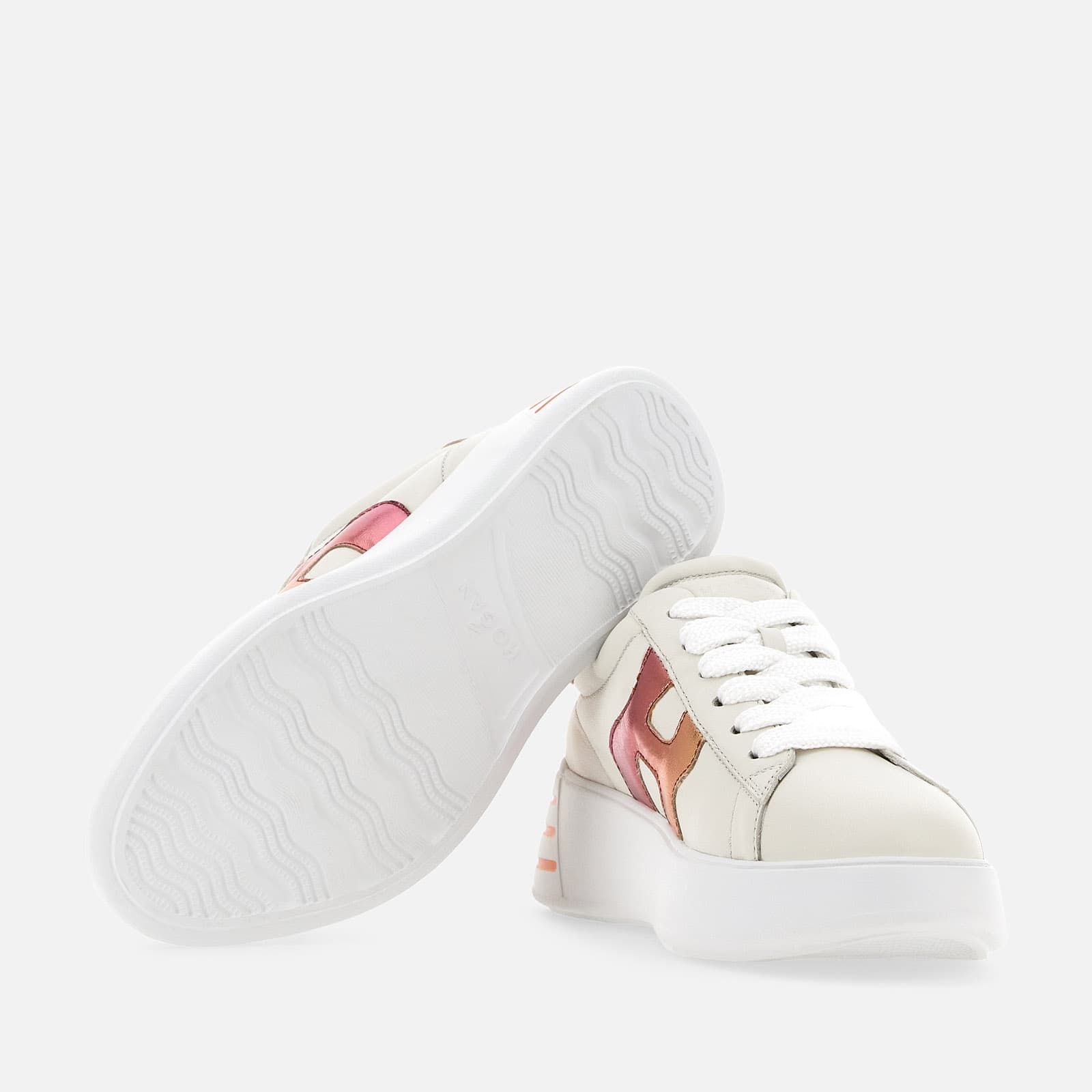 Hogan Rebel Ivory White / Pink / Orange | 741583XWB