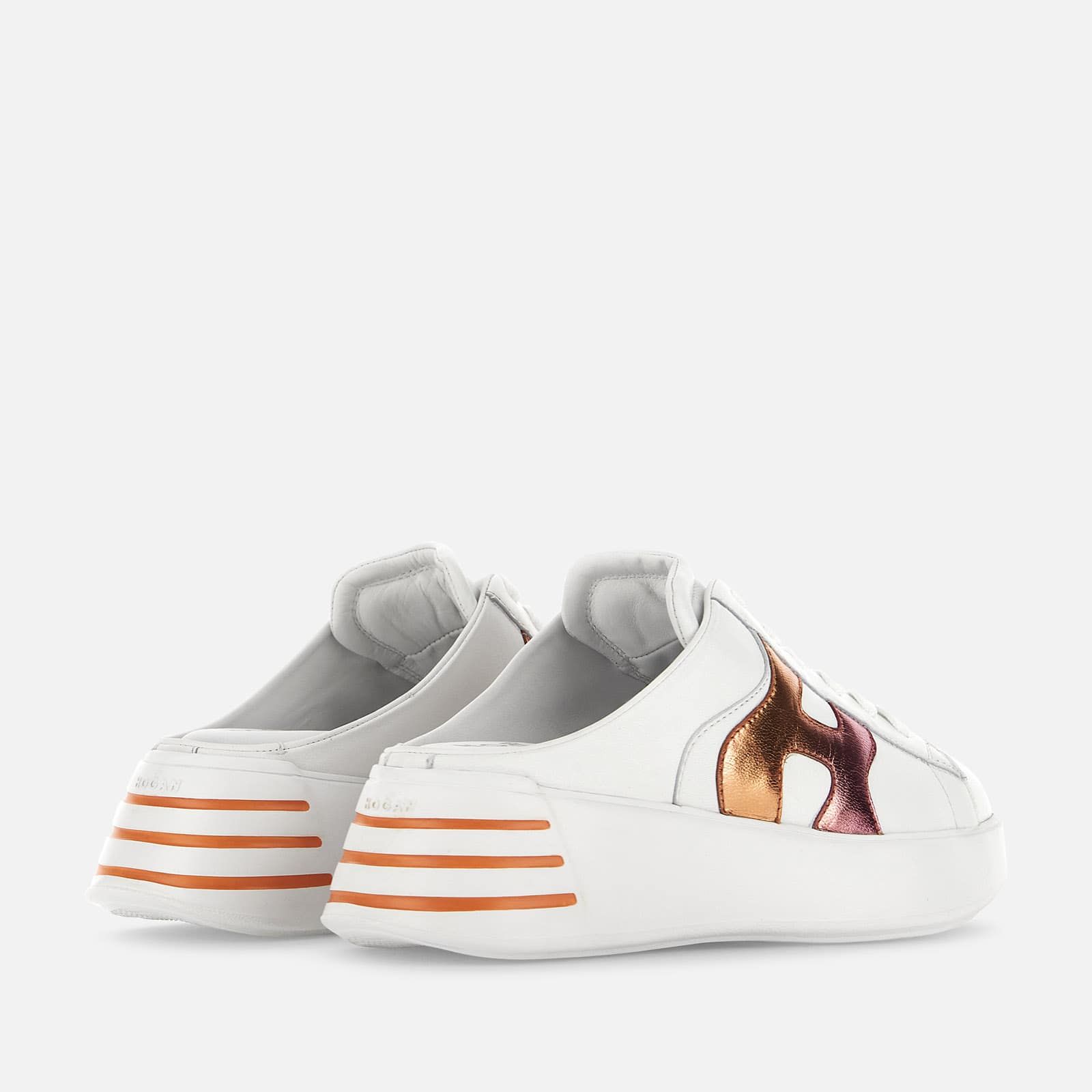 Hogan Rebel - Mules White / Orange / Pink | 571309KZF