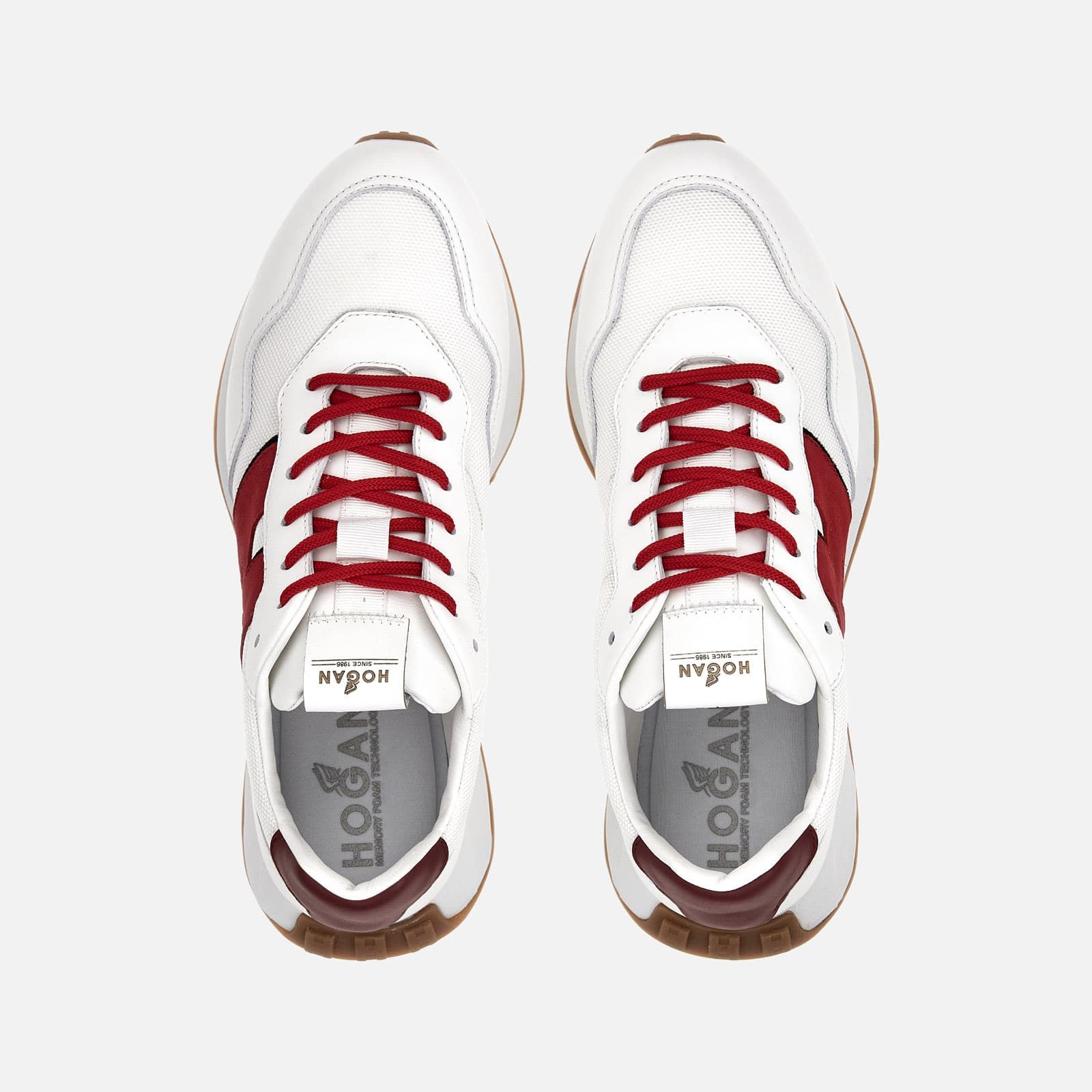 Hogan Sporty H601 White / Red / Burgundy | 061574URD