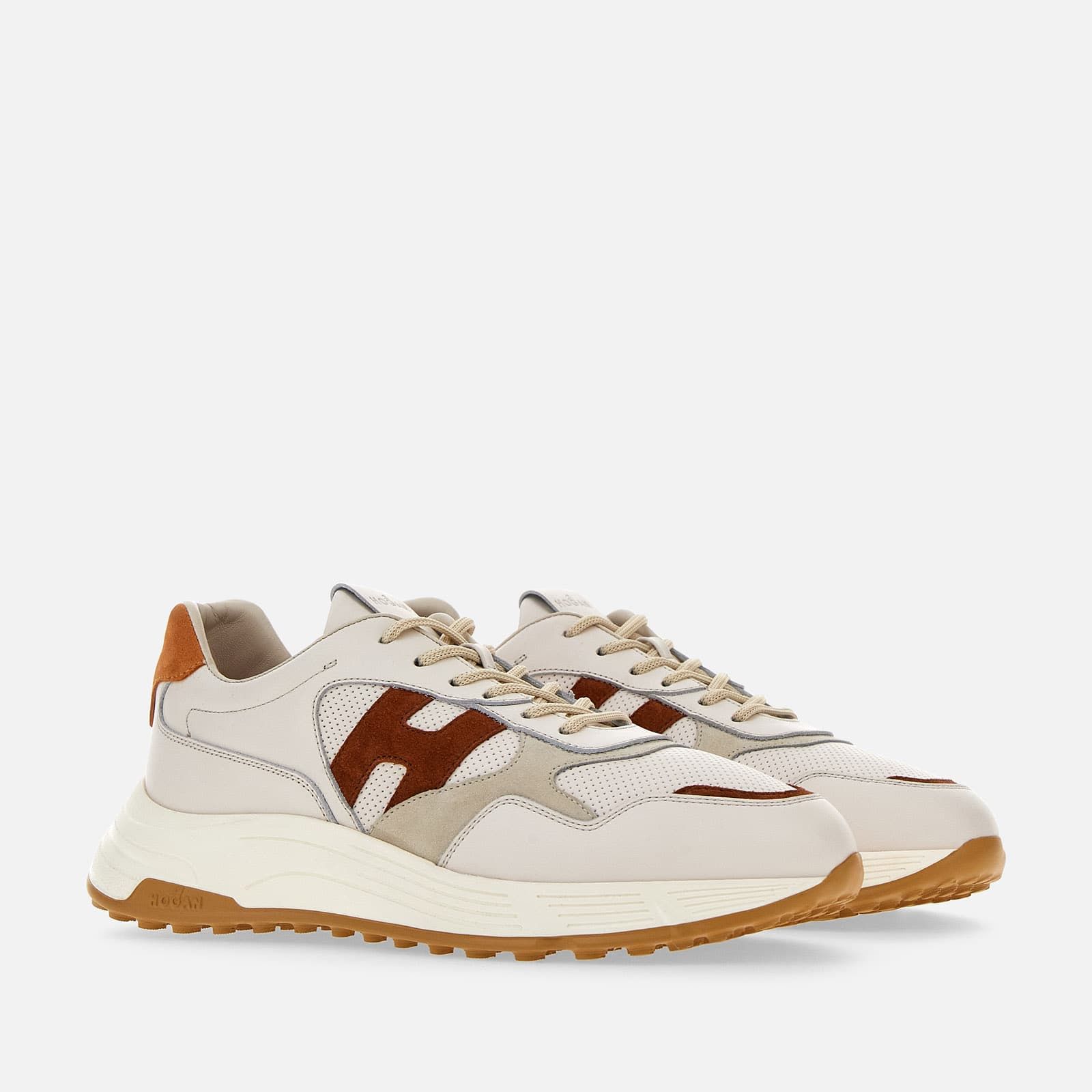 Hogan Sporty Hyperlight Ivory White / Orange / Brown | 306872EOH